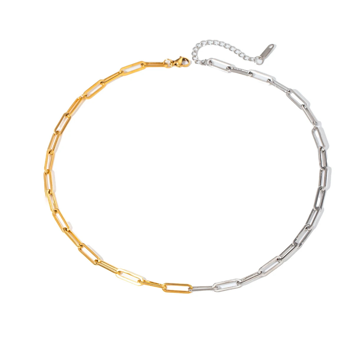 N&S Women's Vintage 18K Gold Stainless Steel Necklace with 40cm+5cm Cross Chain Gold Silver Fashion Jewelry for Gift Occasions