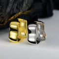 ICEBELA Fashion Jewelry 925 Sterling Silver Retro 18K Gold Plated Irregular Wave Ring Trend Hip Hop Adjustable Wide Ring