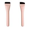 Ultra-Thin Synthetic Hair Flat Head Vegan Spatula Face Application Makeup Brush Concealer Foundation Mask Comfortable Handle