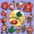 Bestseller 2D Festive Christmas Gingerbread Man Keychain Cute PVC Custom Designer Bag Accessories One Piece Customizable