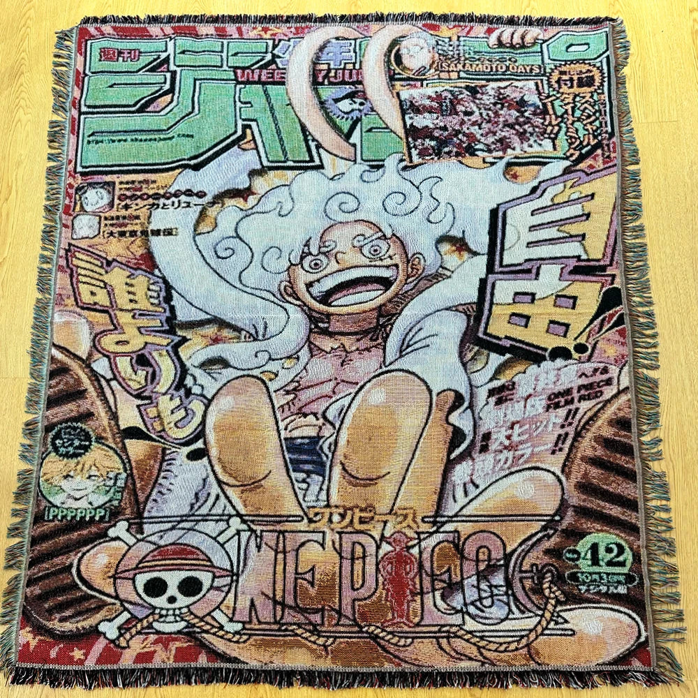 Low Moq Custom Woven Jacquard Blanket Custom Rug Custom Anime Tapestry Woven Blanket