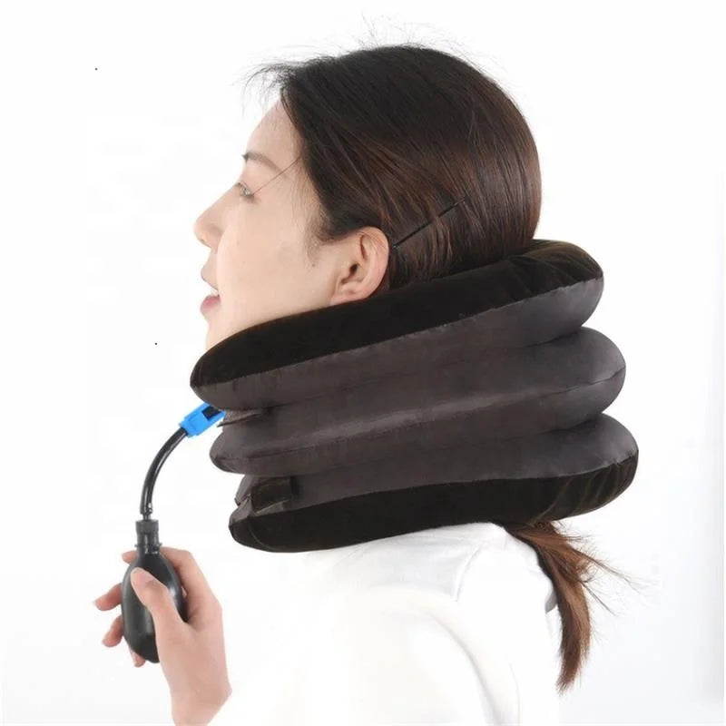 Adjustable Orthopedics Cervical Neck Traction Device and Collar Brace Neck Support and Stretcher