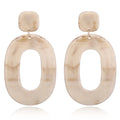 Wholesale Vintage Fashion Simple Earrings Acrylic Geometric Pendant Earrings Oval Earrings for Women