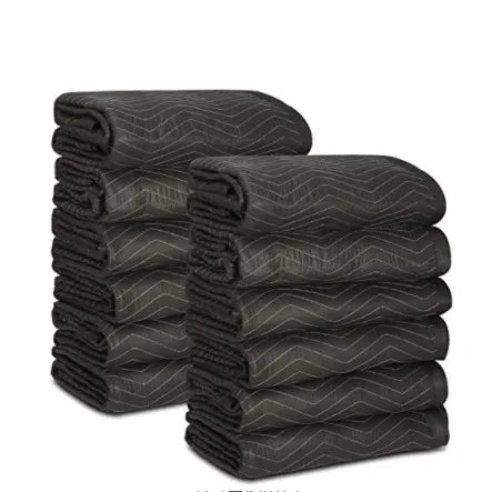 Reusable Weighted Furniture Protection Moving Blanket Cotton & Polyester 72x80 Inch Portable Four Seasons Use