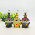 In Stock Black Gold 15ml Alloy Fancy Attar Bottles with Glass Stick Perfume Oil Glass Bottle
