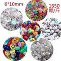Wholesale Bulk Custom Acrylic Smile Face Colorful Glitter Bead Mixed Handmade Ornament Diy Beads Charms for Jewelry Making