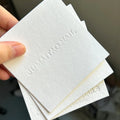 Custom Size Design Art Paper Embossed Logo Greeting White Card Thank You Business Cards Instruction