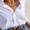 YXIA-02 Vintage Punk Women Neck Jewelry Fashion Simple Adjustable Alloy Chain Necklace