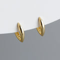 Fashion Jewelry 925 Silver Plain Chic Punk Hoop Earrings Jewelry 18K Gold Plated Sterling Silver  Hoop Earrings for Women