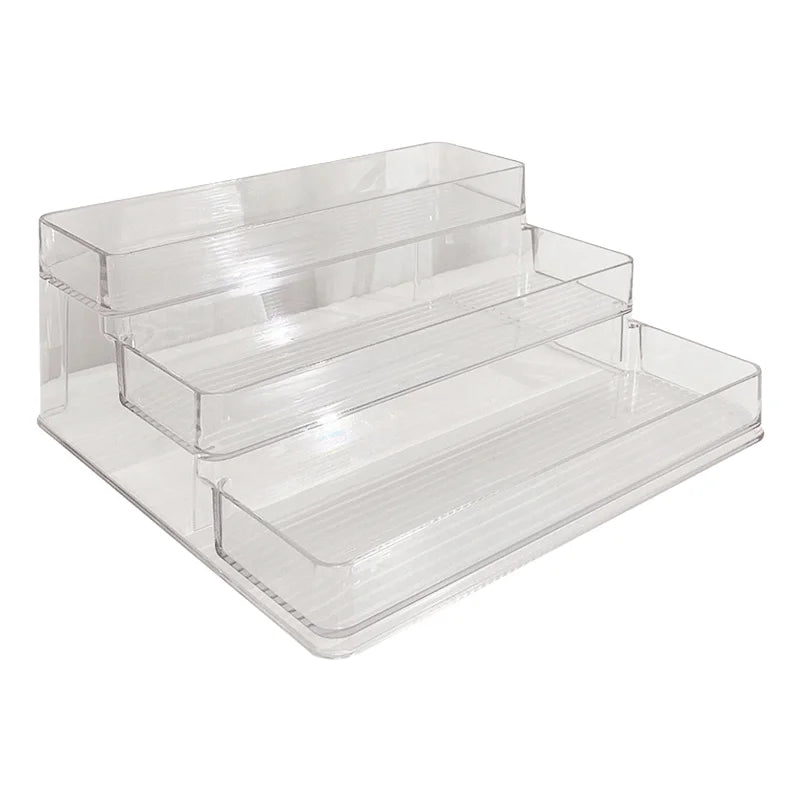 Plastic Three-Layer Standing Desk Rack Sustainable Non-Folding Simple Design Sundries Organize Storage Box Dinnerware Kitchen