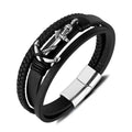 Fashion Trend Jewelry Unisex Anchor Charm Bracelet Woven Multi-layer Winding Punk Style Gift YUNSE PH1618