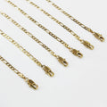 BMZ 2025 60cm*0.25cm Hot Selling Vacuum Real Gold IP Plating Gold Filled Figaro Chain 2 Years Guaranteed 14k Gold Figaro Chain