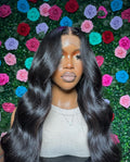 4*4 Closure Natural Human Hair Wig with Transparent Lace Front Glueless Brazilian Raw Body Wave Pre-Plucked for Black Women