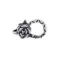 18x10mm Antique Finishing Oxidized Silver Romantic Rose Jewellery Clasps Silver 925 Large Lobster Clasp