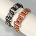 Vintage Punk Rock Skull Design Genuine Leather Fashion Bracelet Men's Accessory Jewelry Bangle