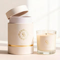 Custom logo High-end Cardboard Cylinder Handmade Curled Edge Packaging Scented Candle Jar Container Gift Kraft Paper Tube