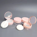 10g 20g Round Flapper Loose Powder Containers Portable Loose Setting Powder with Mirror Powder Puff