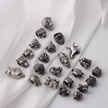 Personalized Stainless Steel Animal Head Spacer Charm Beads Multiple Patterns Original Slider Beads for Hiphop Jewelry Making
