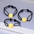Catholic San Benito Jewelry DIY Handmade Rope Adjustable Bangle Religious PVD Gold Stainless Steel Christian Charm Bracelet