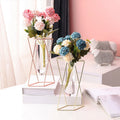 Modern Gift Creative Hydroponic Lady Plant Craft Glass Flower Vase With Metal Tray Home Decor Accessories