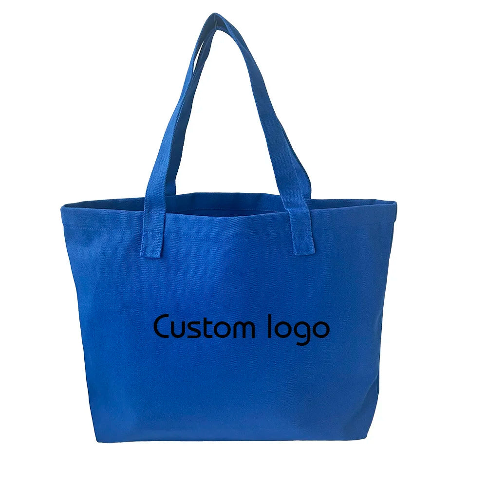 Custom Cotton Canvas Tote Bag Reusable Eco Friendly Shopping Bags Ovesize extra Large Grocery Gift Bag