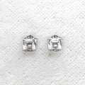 Sterling Silver 3*3mm Semi Mount Stud Earrings Empty Frame Support Blank Setting S925 Base Without Center Stone DIY for Inlay