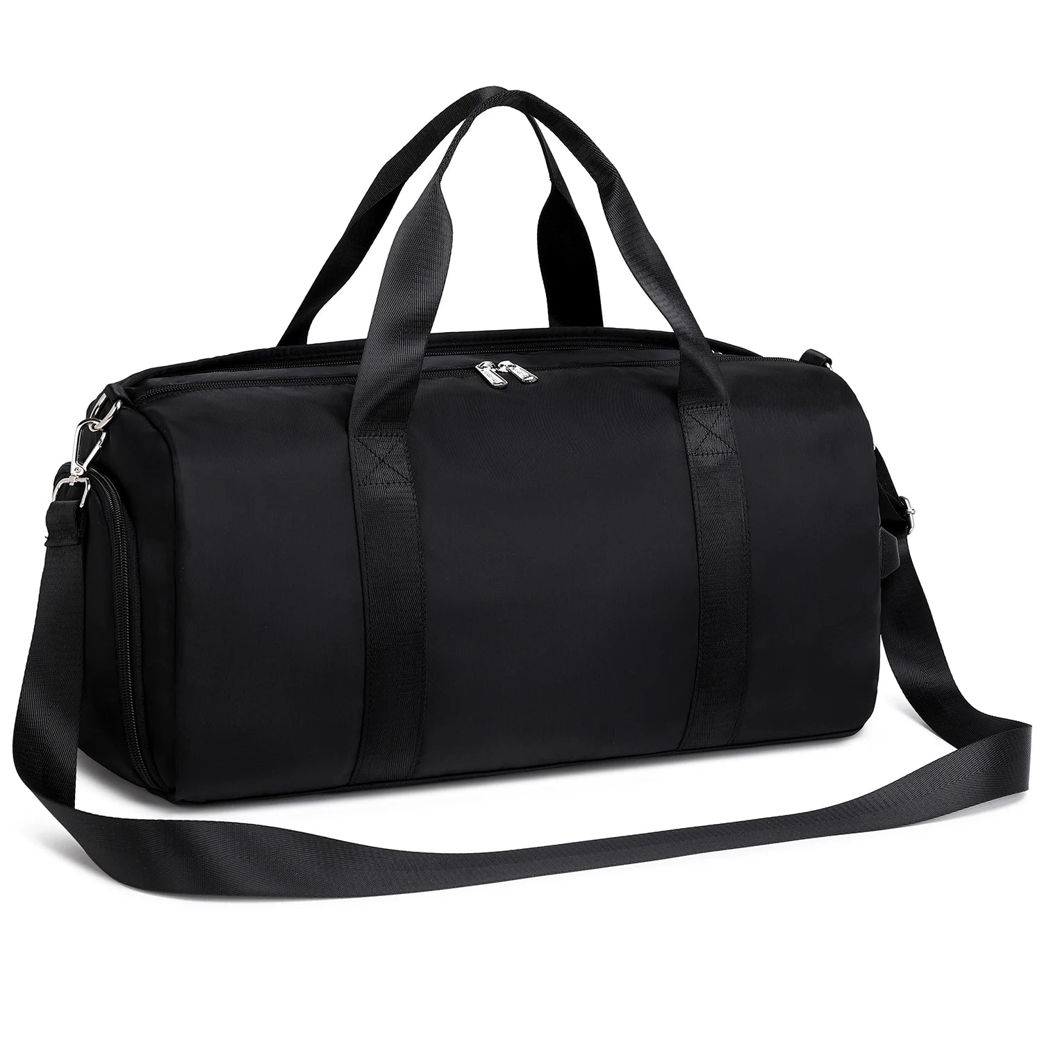 Black Travel Bags With Shoe Compartment Wholesale Custom Fold Bag Duffle for Women Gym Weekend Travel Bags