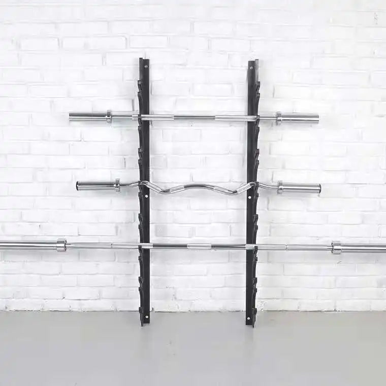 Weight Barbell Rack Bar Storage Black Barbell Wall Mount Bar Storage Rack MegaBDM