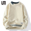 Liu Ming OEM Service Wholesale Korean Fashion Men Clothing Streetwear Oversized Knitted Solid Color Pullover Sweaters
