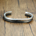 Trendy Mens Nordic Viking Rune Engraved Cuff Bracelet Bangle Wholesale Custom Engraving Twisted Cuff Bracelets for Men
