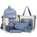 2026 Custom Large Capacity Backpack for Girls New Korean Version Six-Piece Student Casual Bag for School