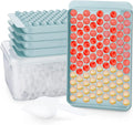 104 Small Circles Mini Ice Cube Tray Tiny Ice Cube Mold with Lid Bin Ice Scoop for Chilling Drinks Coffee Juice Cocktail