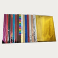 A4 Size 50pcs Holographic Rainbow Gold and Silver Toner Reactive Foil PET Material Laminate Roll TDF Transfers Foil Paper Sheet