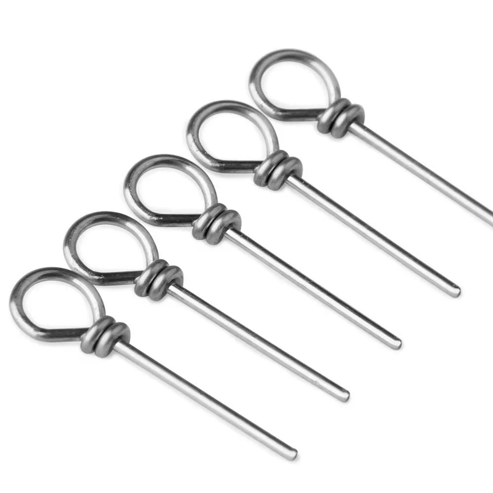 Spinpoler Stainless Steel Soft Bait Stinger Spike Fishing Latch Pin Connector String Hook Connector Needle Swivel Accessories