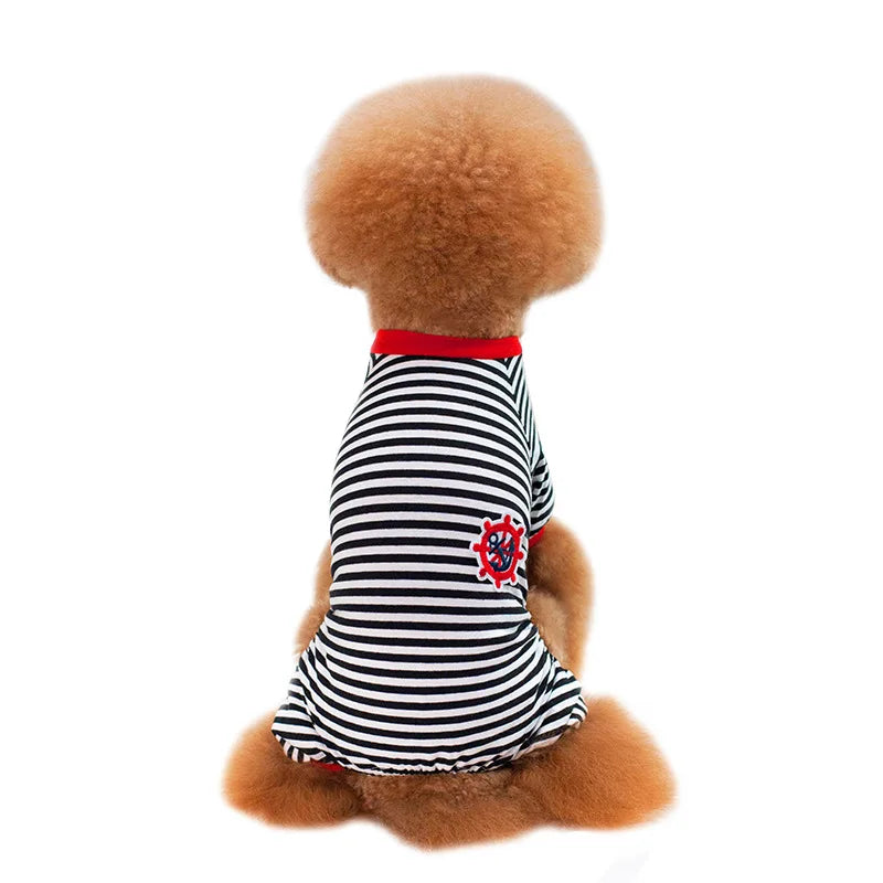 Pet Accessories Striped Design Pet Clothing Winter Dog Clothes Pajamas Pet Apparel Dog Accessories
