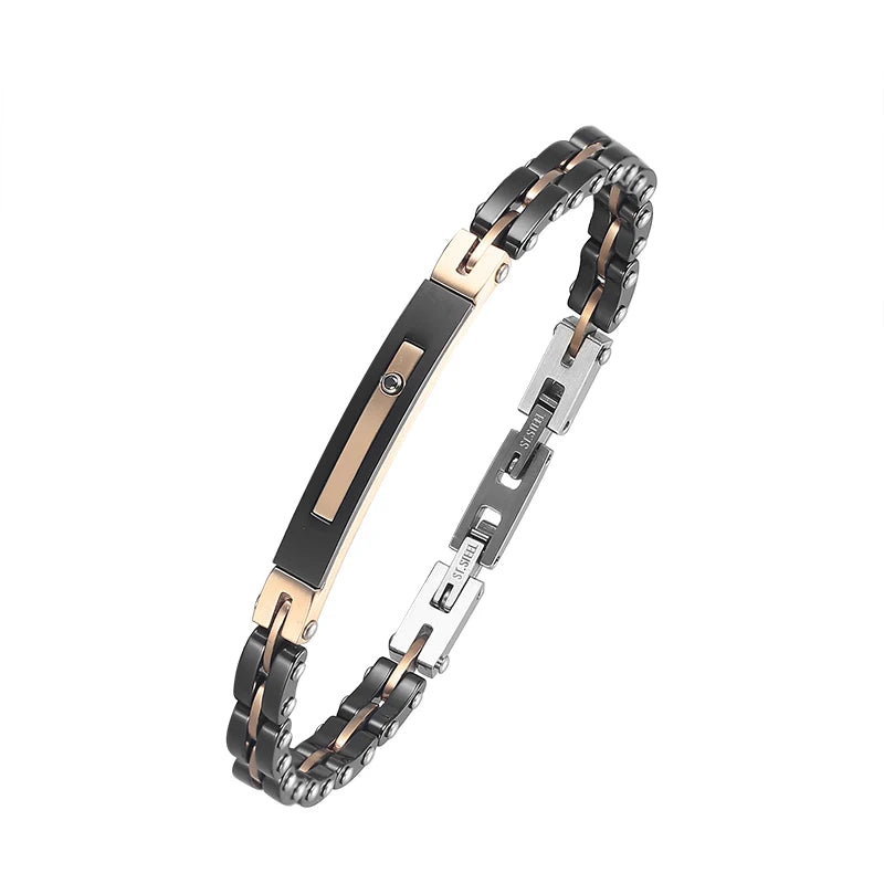 Custom 316 Stainless Steel Ceramic Bracelet Jewelry New Arrivals Gifts PVD Gold Plated Friendship Bangle With Zircon Bracelets