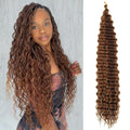 Ocean Wave Crochet Hair Long Deep Wave Curly Braiding Hair 30 Inch Soft Synthetic Curly Crochet Hair for Women