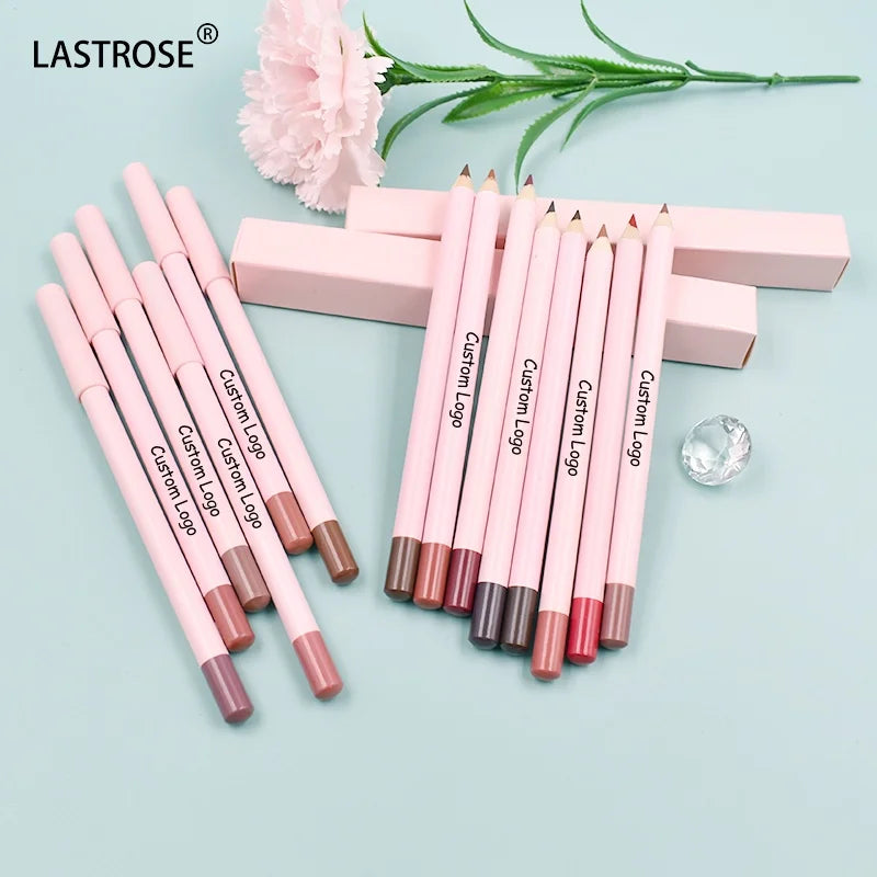 Wholesale Pink Vegan  Lip Liner Pencil Waterproof Lip Liner Long Lasting Matte Brown Lip Liner Pencil Private Label