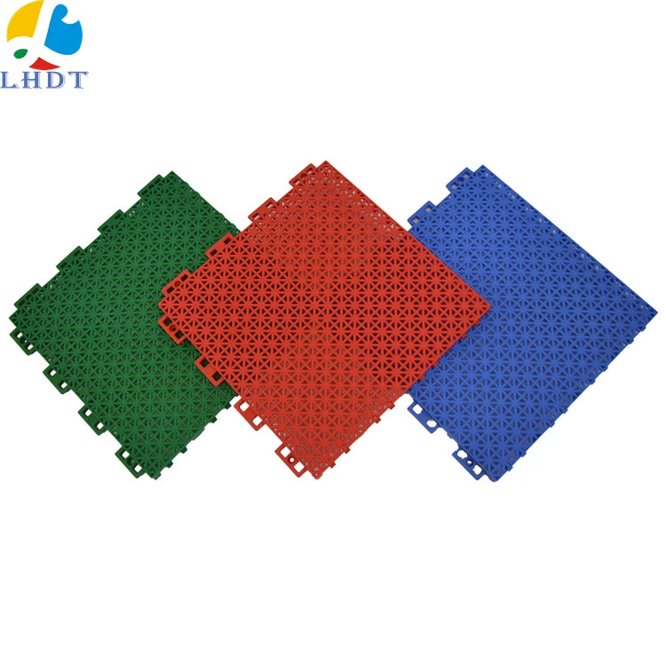 Customized 13mm Thick Plastic Interlocking Decking PP Material Anti-Slip Outdoor Sports Flooring for Basketball Courts