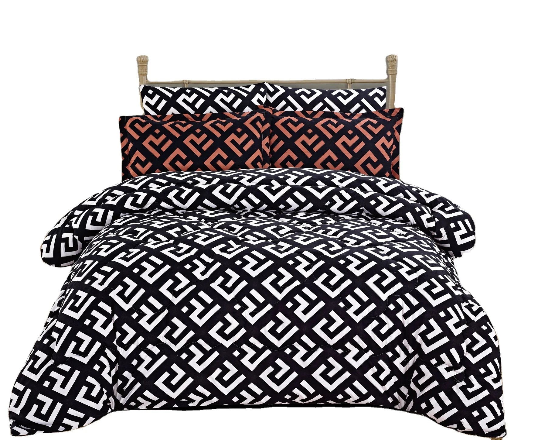 Living Room Solid Polyester Winter Microfiber Quilt Patchwork Quilt Comforter Sets 7 Piece king Size