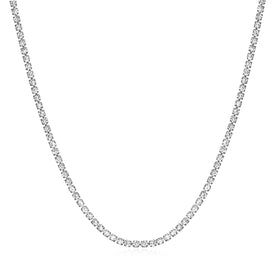 Fashion Stainless Steel Zircon Tennis Necklace Jewelry Women