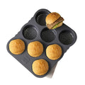 Silicone Hamburger Bun Mold 12 Cavity Non Stick Food Grade Baking Pan Heat Resistant Oven Safe Bread Tray Reusable Loaf Pan