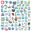 Hot Sale Summer Style Blue Ocean Voyage Sea Beach Surfing Theme Iron on Fabric Embroidery Patches for Clothes Bag Hat