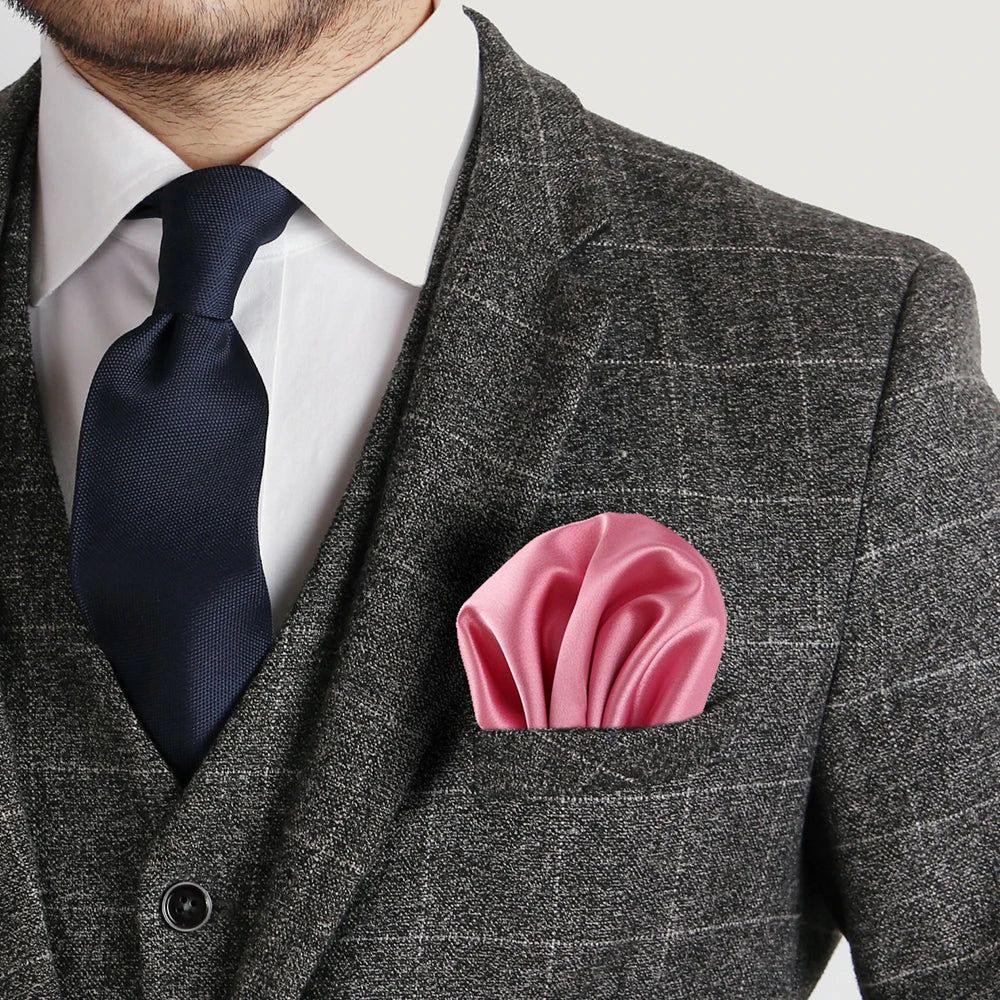 Solid Pocket Square for Men Suits Printed Hanky Mens Handkerchiefs Casual Suit Square Handkerchief Towels for Party Scarves