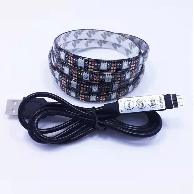 Mini USB Controller DIY 5V LED TV Strip Light Kit with 1M 2M 3M 5050 IP65 White Black PCB App Control Mode 30Led Backlight