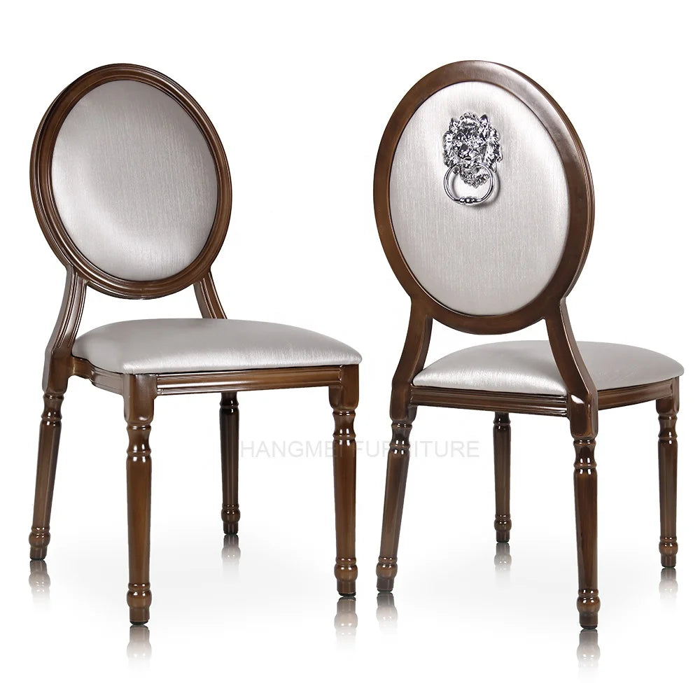 Stackable Aluminum Round Back Chair Banquet Chair for Restaurant
