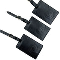 Custom Embossed logo Luxury Genuine Leather Luggage Tags for Customer Gifts