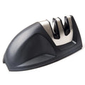 Small Mini Manual Sharpening Stone Kitchen  Edge Grip 2-Stage Knife Sharpener Black