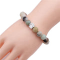 Wholesale Dog Paw Charm Natural Leopard Stone 8MM Tiger Eye Stone Beads Bracelets Energy Buddha Beads Yoga Jewelry