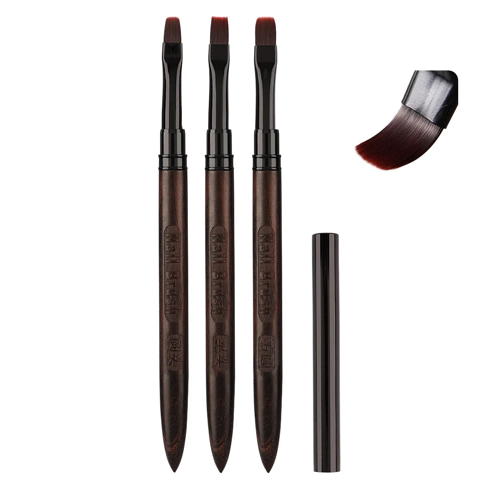 Wholesale Popular Nail air Brush Factory Wholesale Wood Handle Nail Brush Sest Nail Art Brush